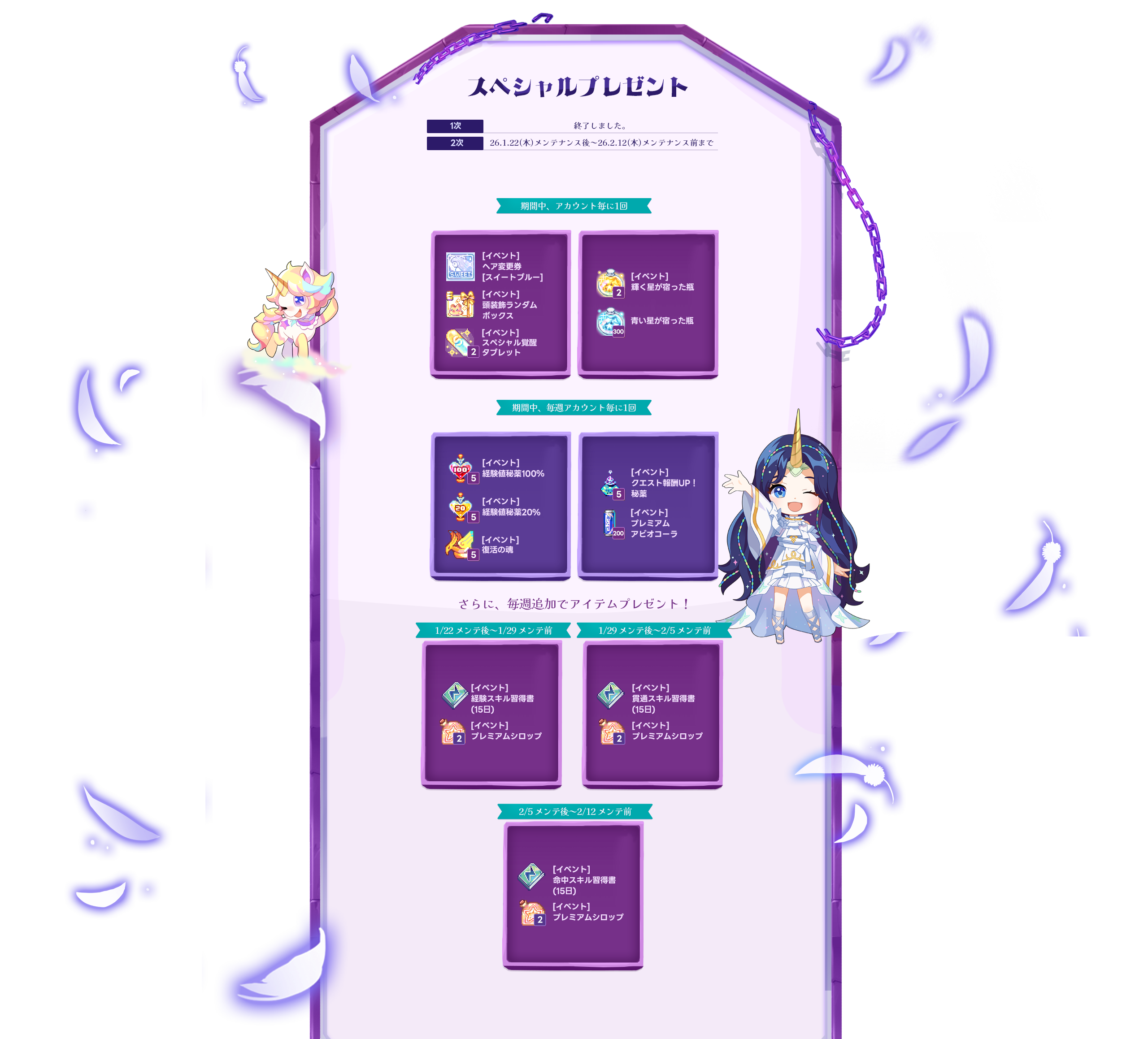 スペシャルプレゼント 1次